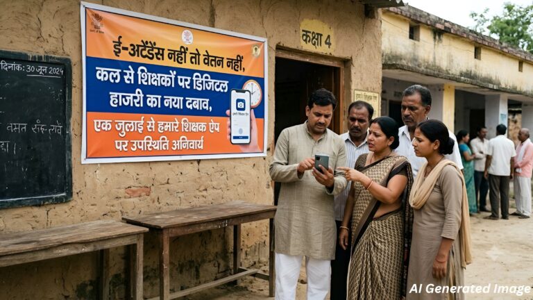 मध्य प्रदेश में शिक्षकों की ई-अटेंडेंस हुई और सख्त, ‘हमारे शिक्षक’ ऐप में बड़ा बदलाव; अब स्कूल से ही करना होगा लॉगआउट