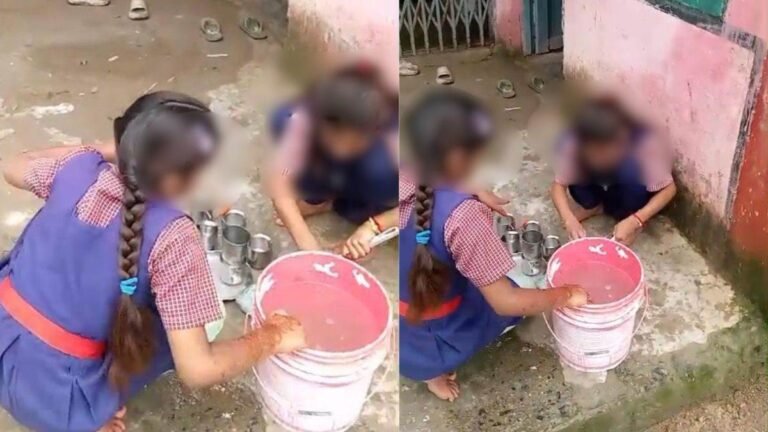 सरकारी स्कूल में पढ़ाई छोड़ छात्राओं से कराया जा रहा था घरेलू काम! चाय बनाने और बर्तन धुलवाने का वीडियो वायरल